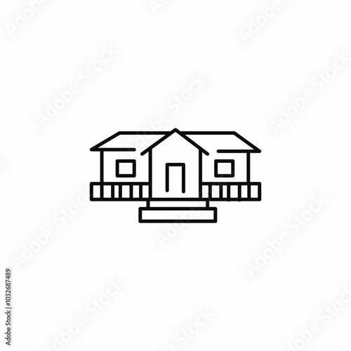 home building icon sign vector