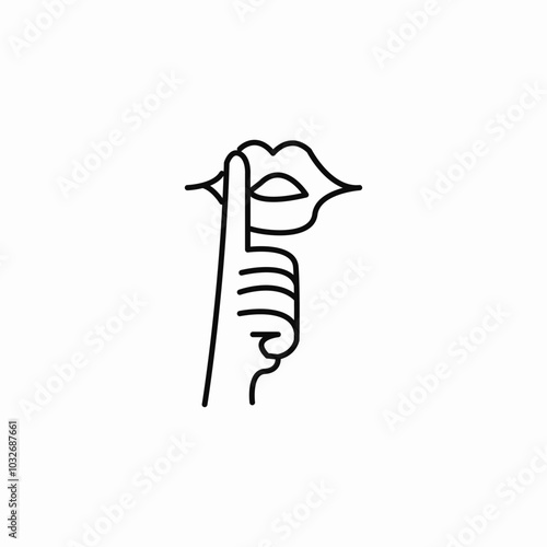 keep quiet icon sign vector
