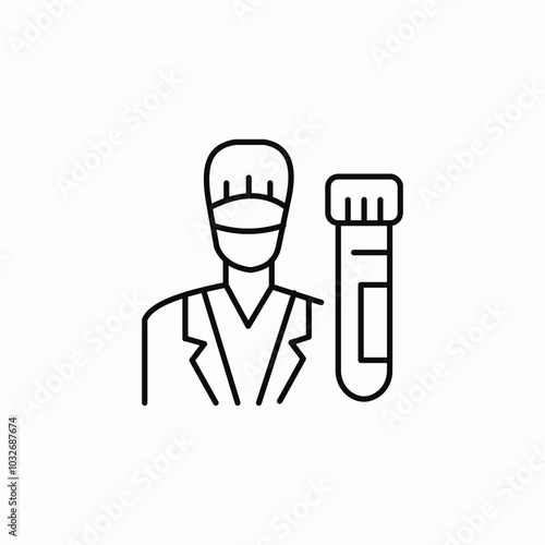 lab technician icon sign vector
