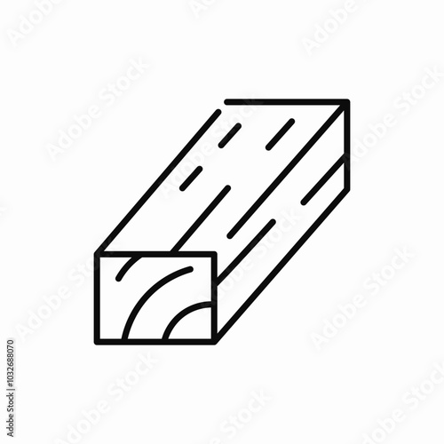 plywood plank icon sign vector