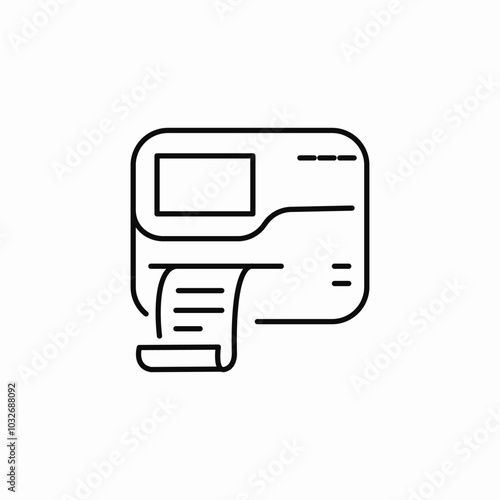 printing report icon sign vector