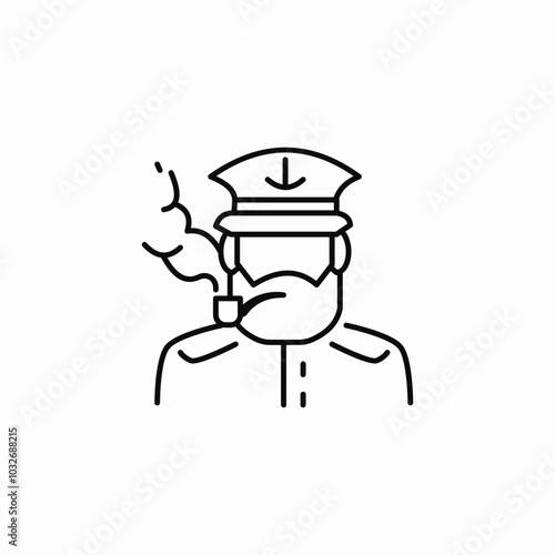 sea captain icon sign vector