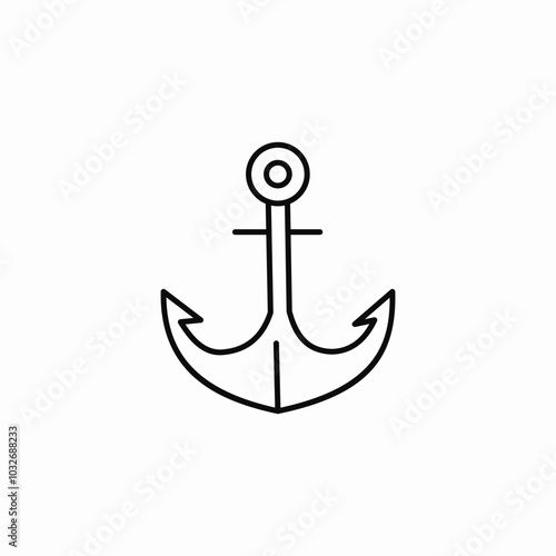 ship anchor icon sign vector