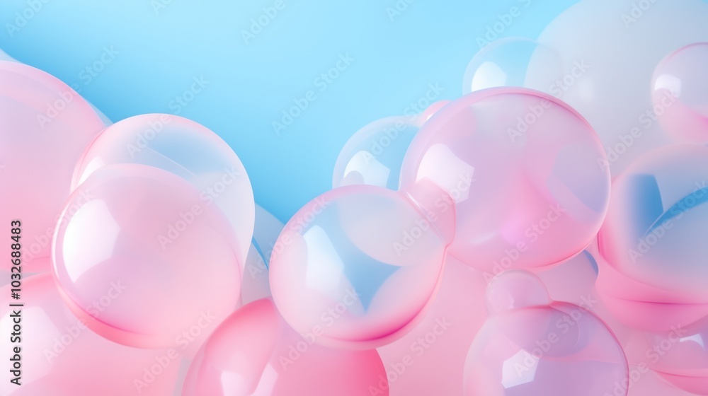 Bubble Gum Abstract Background. Сollection of soft, creamy, spheres in pastel colors. Bubble Gum Abstract Background. Сollection of soft, creamy, spheres in pastel colors.