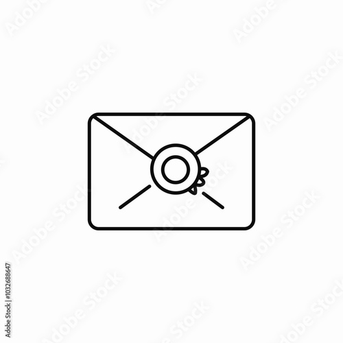 vintage envelope icon sign vector