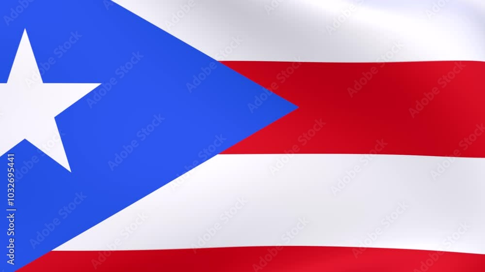 A National 3D Rendered Flag of Puerto Rico A National 3D Rendered Flag of Puerto Rico