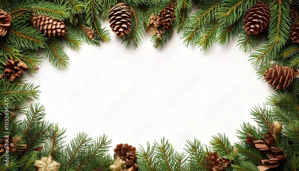 Christmas Tree frame Ai Generative Christmas Tree frame Ai Generative