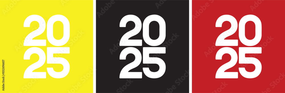 Happy New Year 2025 text design vector art and illustration Happy New Year 2025 text design vector art and illustration