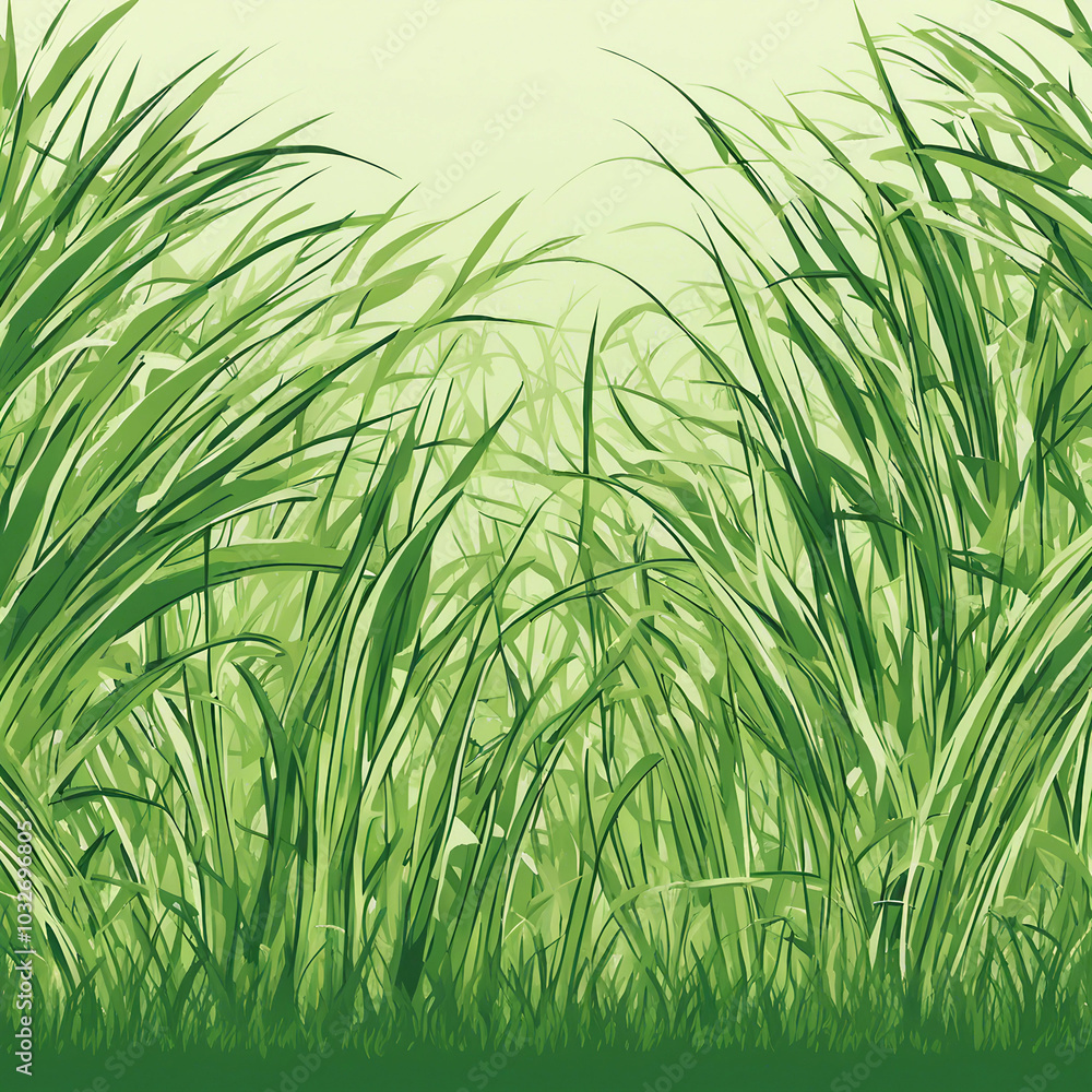 Fototapeta premium green grass illustration background