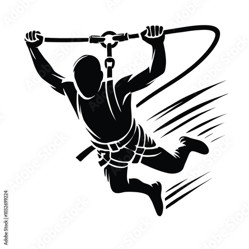 Bungee Jumping Silhouette