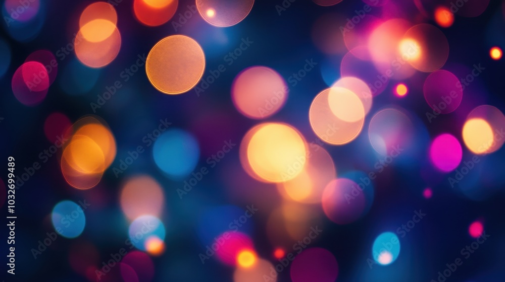 Colorful Bokeh Background with Vibrant Circular Lights Colorful Bokeh Background with Vibrant Circular Lights