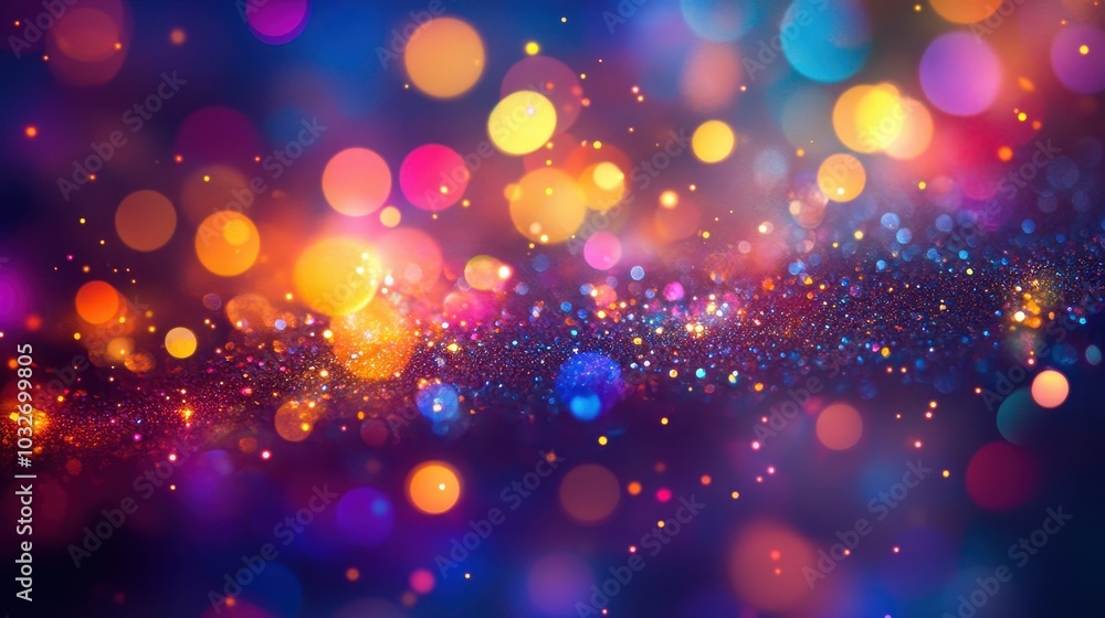Colorful Bokeh Background with Shimmering Lights Colorful Bokeh Background with Shimmering Lights