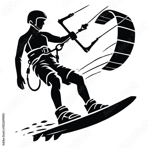Kitesurfing Silhouette