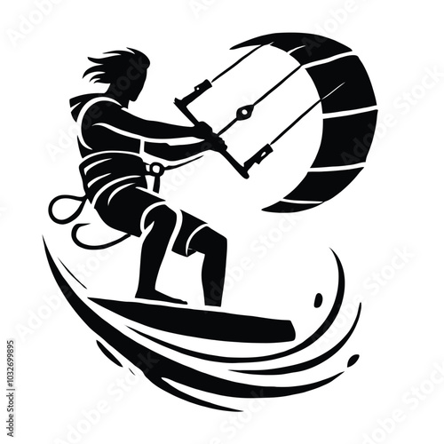 Person Kitesurfing