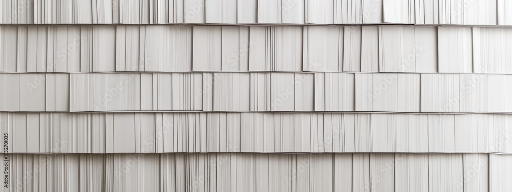 Uniformly stacked paper sheets, ready for printing, showcasing precision and organization in a workspace setting Uniformly stacked paper sheets, ready for printing, showcasing precision and organization in a workspace setting