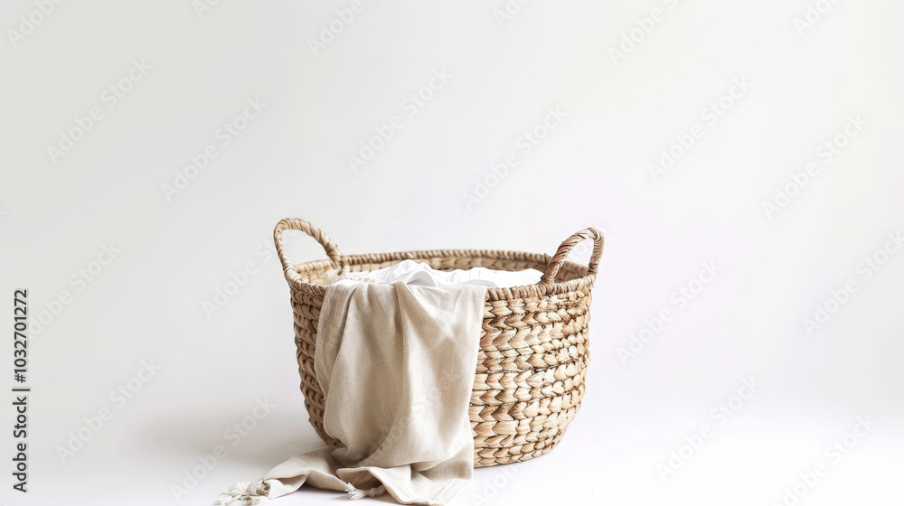 basket with laundry basket with laundry