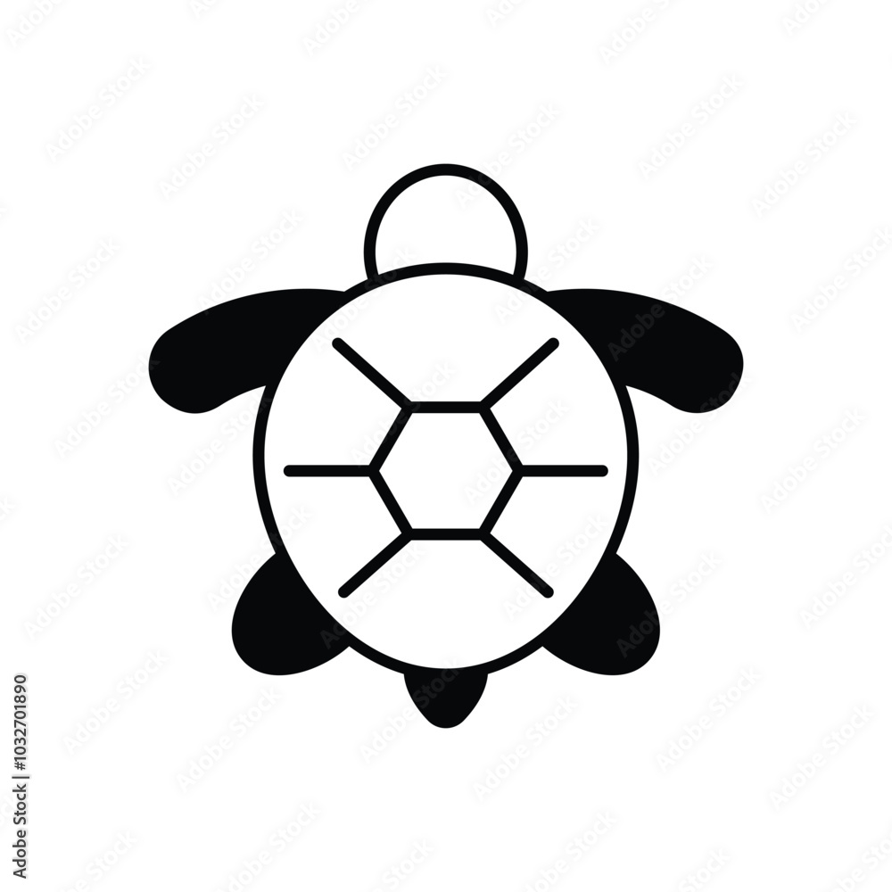 Obraz premium Turtle vector icon stock illustration
