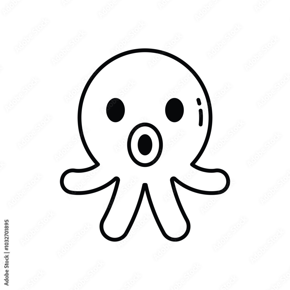 Octopus vector icon stock illustration Octopus vector icon stock illustration
