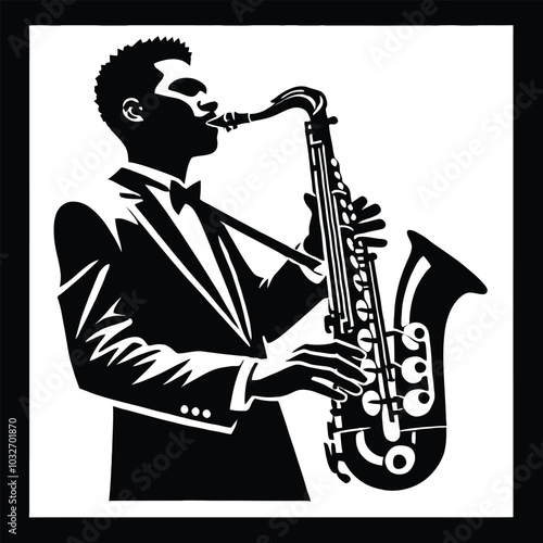 Saxophonist Silhouette