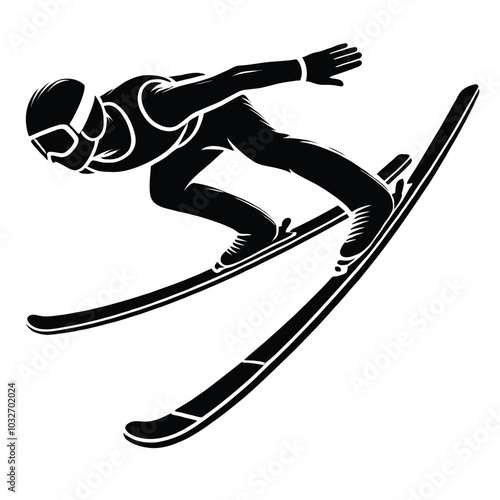 Ski Jumper Silhouette