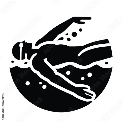 Swimmer Backstroke Silhouette