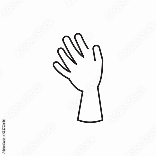 hand mannequin icon sign vector