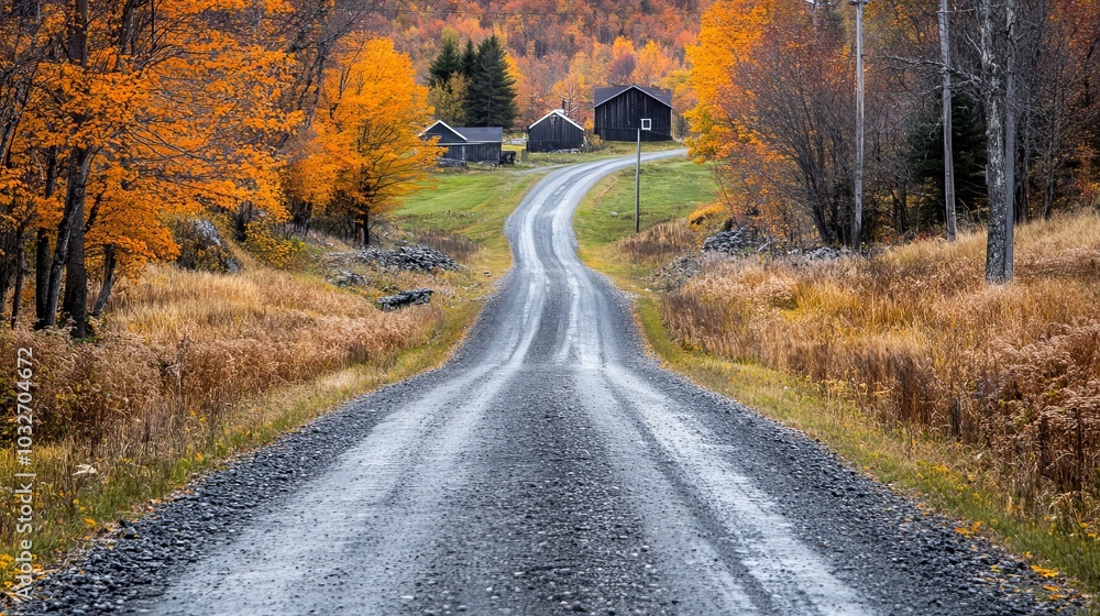 Fall foliage on a rural route in the Laurentian municipality of Mille-Isles, Quebec, Canada. Fall foliage on a rural route in the Laurentian municipality of Mille-Isles, Quebec, Canada.