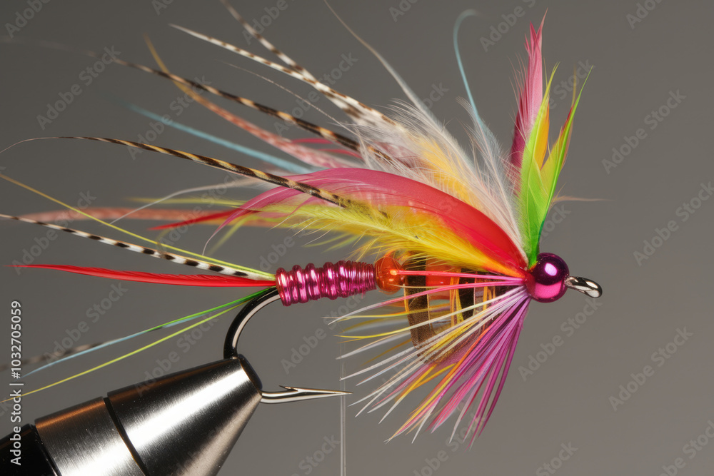 custom made wallpaper toronto digitalColorful Artificial Fly for Fishing, Designed with Intricate Feathers and Hooks
