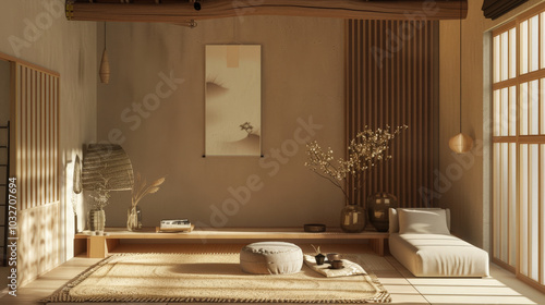 minimalist japandi interior