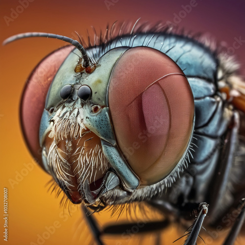 Close-up macro image about compound eye of insect photo