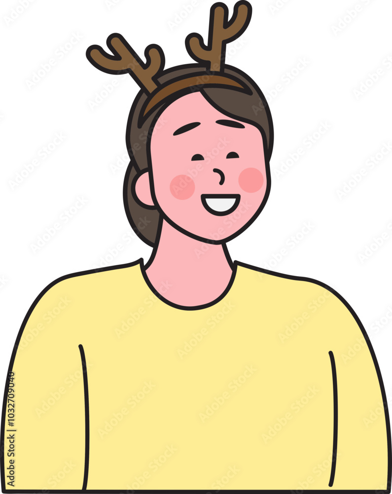 People in Christmas atmosphere and elements People in Christmas atmosphere and elements