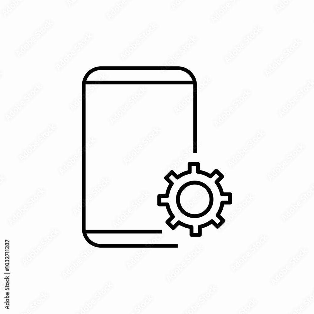 setting phone icon sign vector setting phone icon sign vector