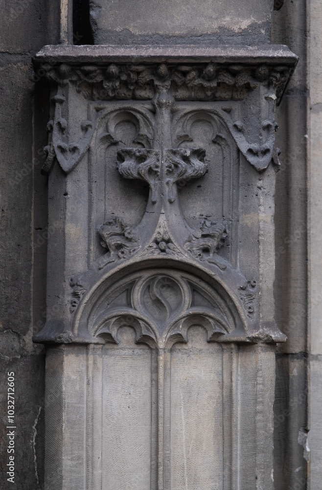 Gothic ornaments. Shot on several Gothic monuments in France. (Churchs and buildings) Gothic ornaments. Shot on several Gothic monuments in France. (Churchs and buildings)