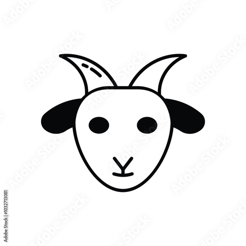 Goat vector icon stock illustration