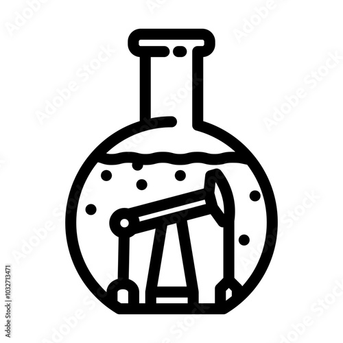 petrochemicals oil industry line icon vector. petrochemicals oil industry sign. isolated contour symbol black illustration