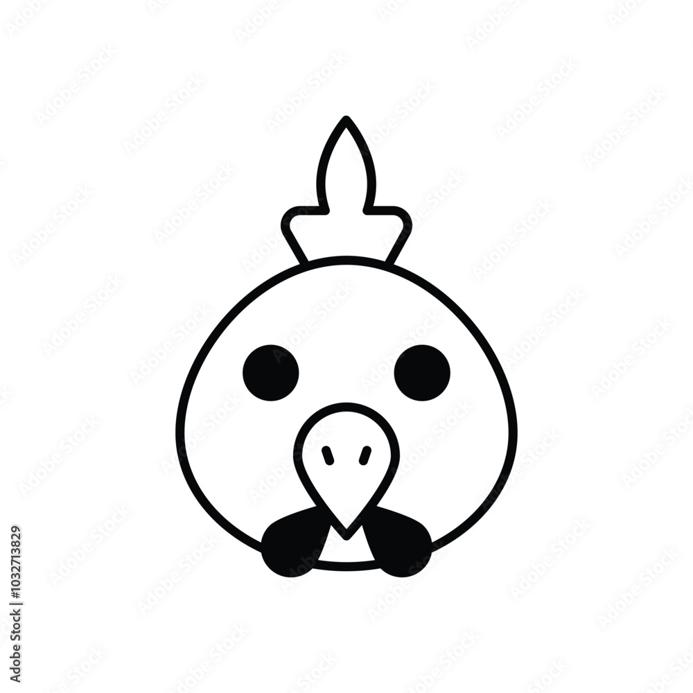 Obraz premium Chicken vector icon stock illustration