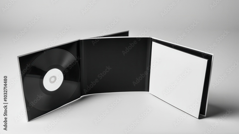 Obraz premium Versatile CD digipack mockup featuring customizable front and back covers. Perfect for promoting music or corporate media projects. Easy to edit and ready to use