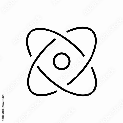 atomic electron icon sign vector