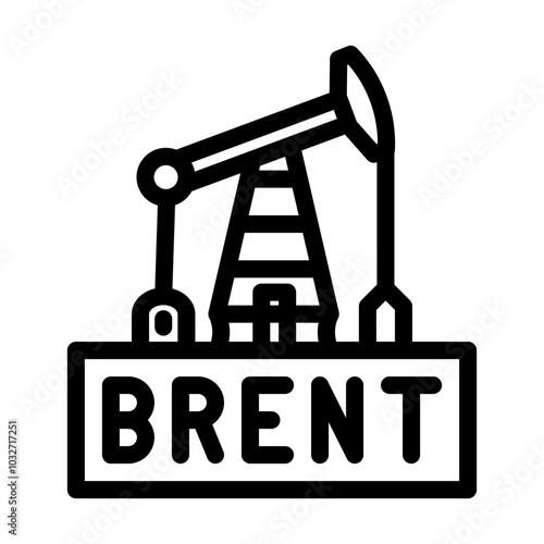 brent crudeoil industry line icon vector. brent crudeoil industry sign. isolated contour symbol black illustration