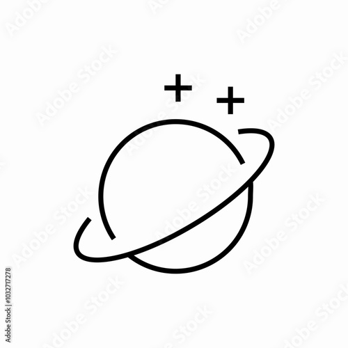 planet orbit icon sign vector