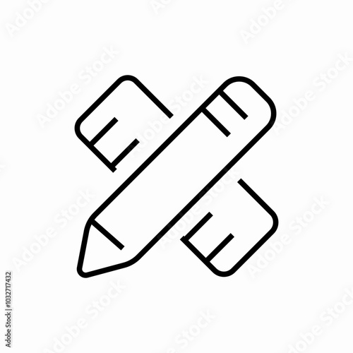 ruler and pencil icon sign vector