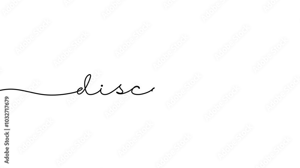 Continuous drawing line art of discount word with black line and white background. One line Continuous drawing line art of discount word with black line and white background. One line