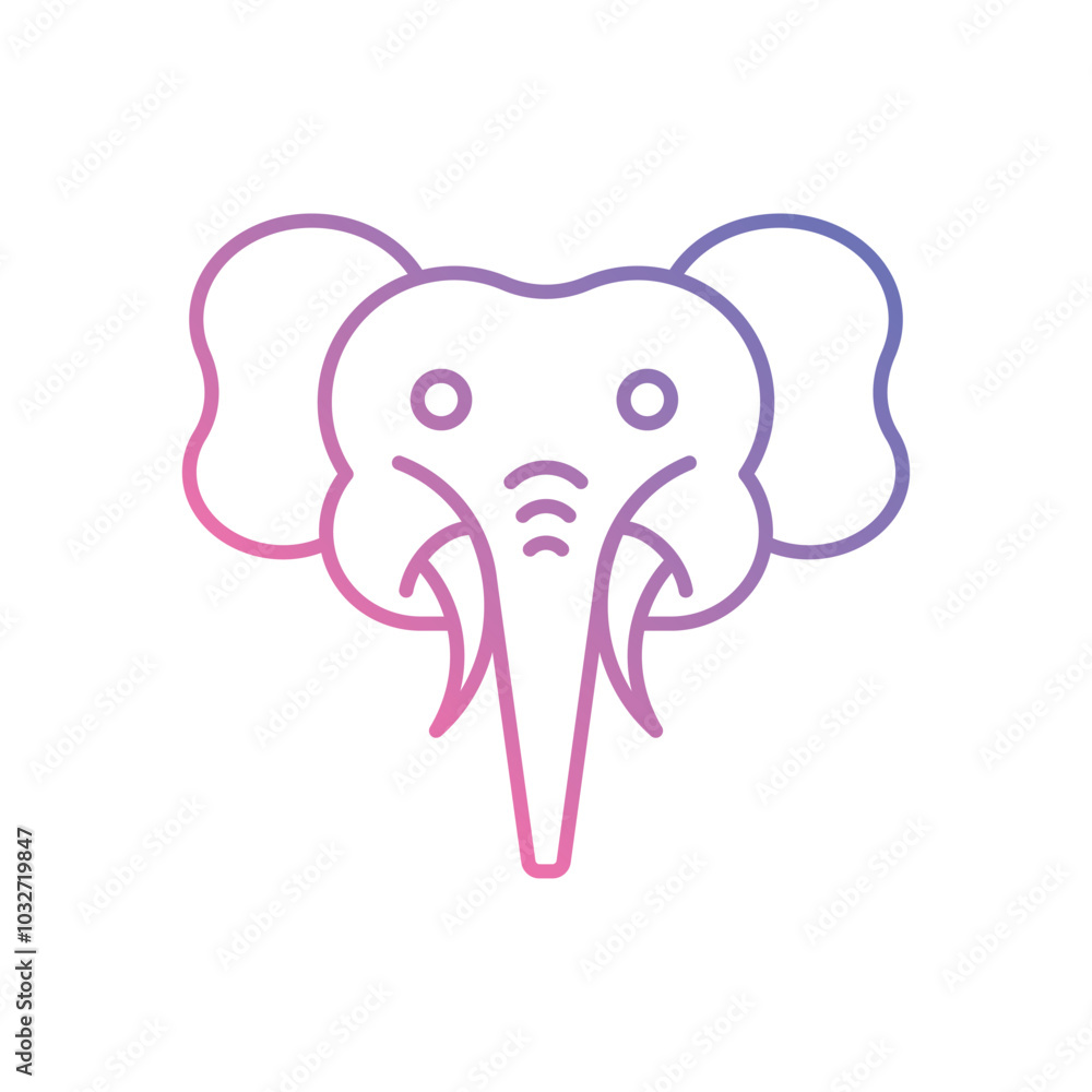 Elephant vector icon stock illustration Elephant vector icon stock illustration