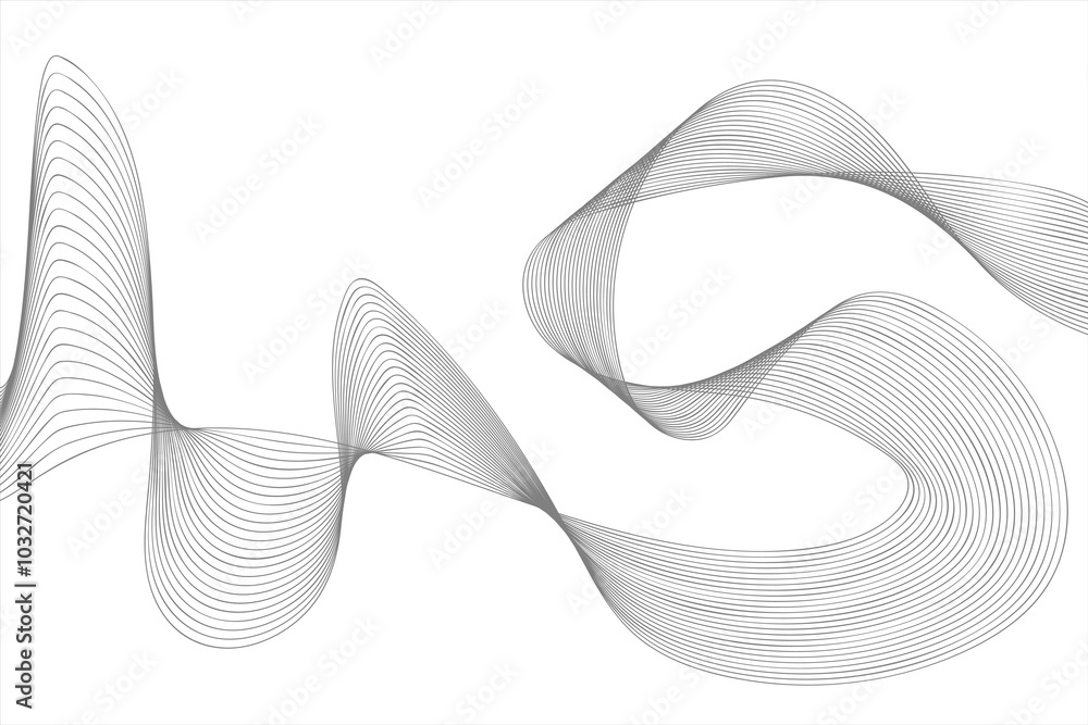 Abstract grey wave isolated on white background. Abstract grey wave isolated on white background.