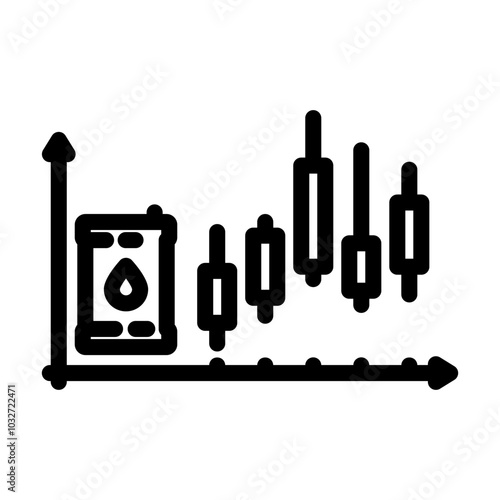 trading oil industry line icon vector. trading oil industry sign. isolated contour symbol black illustration