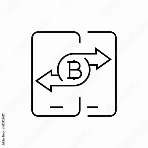 bitcoin transactions icon sign vector