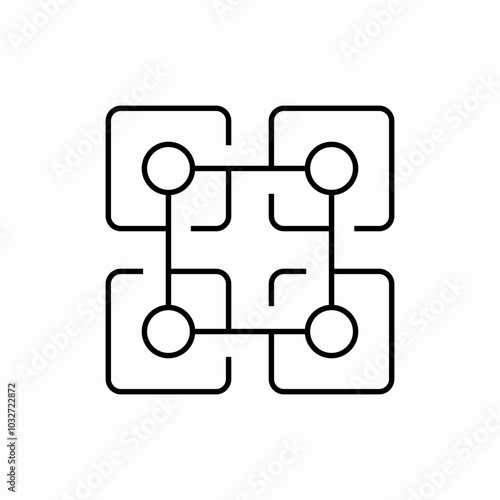 cryptocurrency blockchain icon sign vector