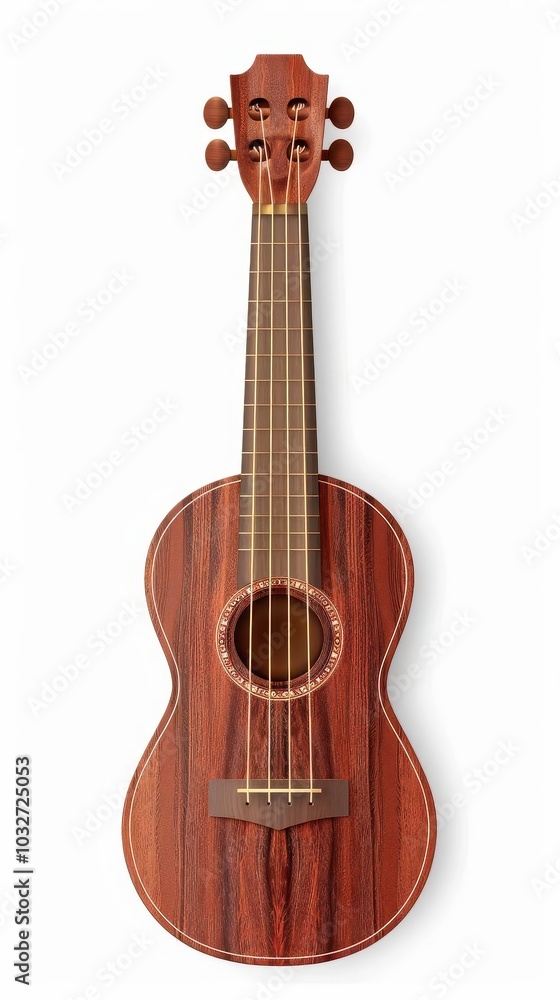 Fototapeta premium A kantele clipart, Finnish folk instrument element, elegant design, isolated on white background