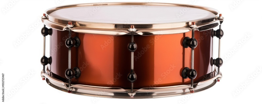 Obraz premium A steel drum clipart, Caribbean music element, metallic sheen, isolated on white background