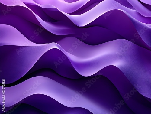 Abstract purple waves flowing and overlapping. A modern and minimalist design.